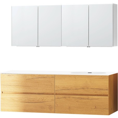 Meuble molto chêne gold 180 droite xonyx armoire toilette