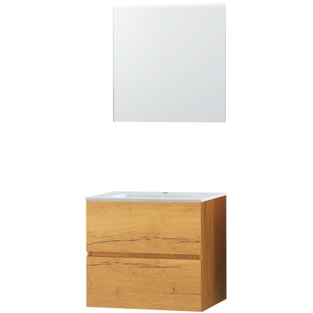 Meuble molto chêne gold 70 marbre synthétique miroir