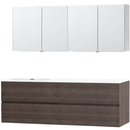 Meuble molto chêne gris 180 gauche xonyx armoire toilette