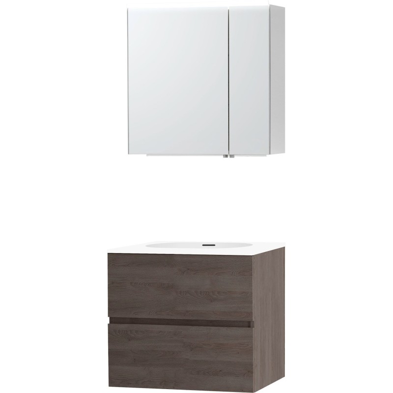 Meuble molto chêne gris 70 xonyx armoire toilette