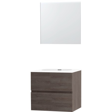 Meuble molto chêne gris 70 xonyx miroir
