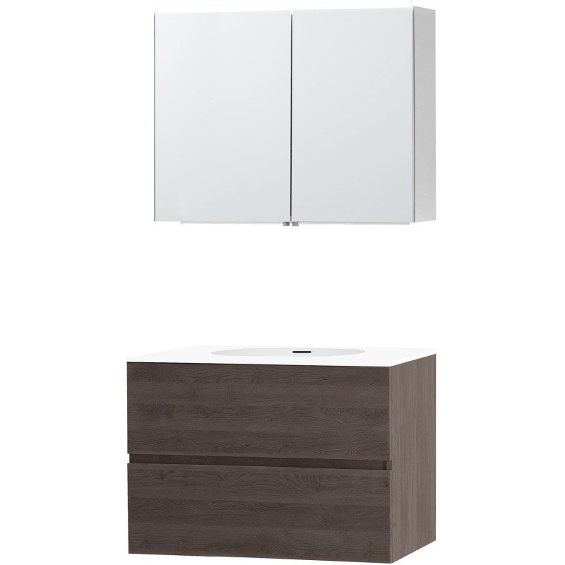 Meuble molto chêne gris 90 xonyx armoire toilette