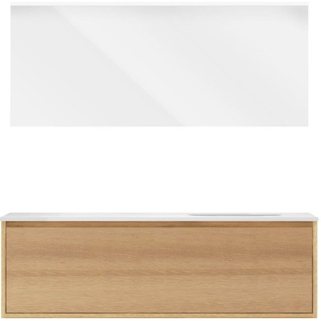 Meuble craft solo chêne asymètrique 180cm droite xonyx miroir