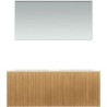 Meuble forest duo chêne nature 120cm marbre synthètique miroir