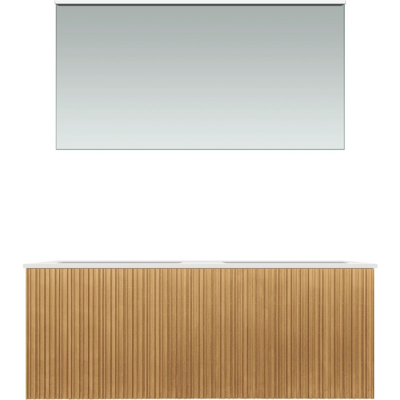 Meuble forest duo chêne nature 120cm solide molto miroir