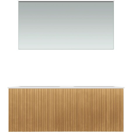 Meuble forest duo chêne nature 120cm solide molto miroir