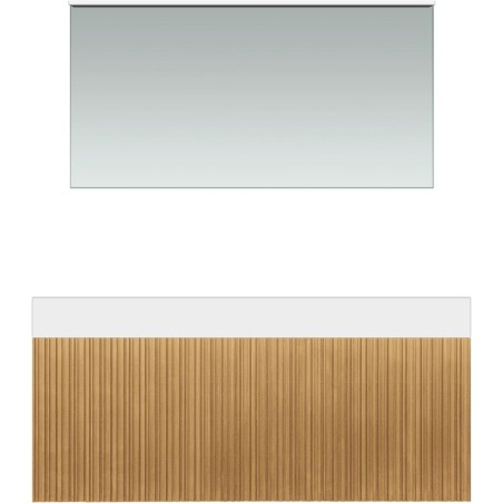 Meuble forest duo chêne nature 120cm solide puro miroir