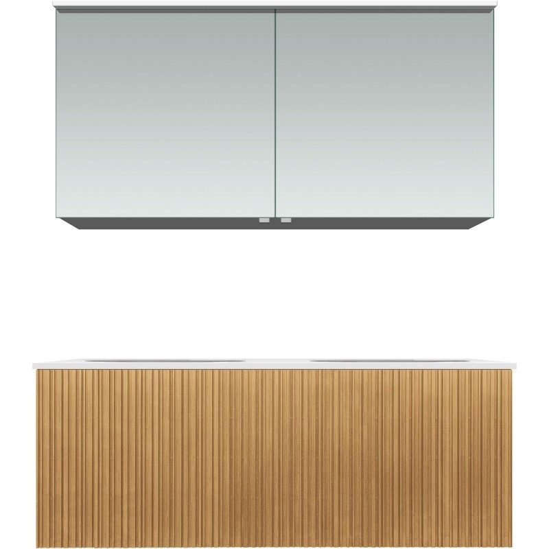 Meuble forest duo chêne nature 120cm xonyx armoire toilette