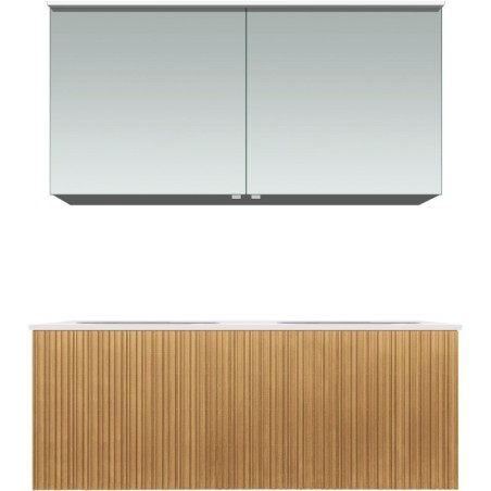 Meuble forest duo chêne nature 120cm xonyx armoire toilette