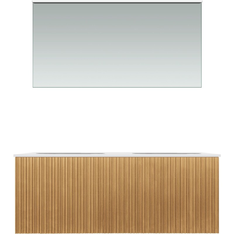 Meuble forest duo chêne nature 120cm xonyx miroir