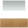 Meuble forest duo chêne nature 140cm marbre synthètique miroir