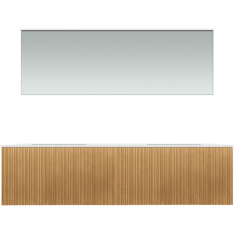Meuble forest duo chêne nature 180cm solide molto miroir