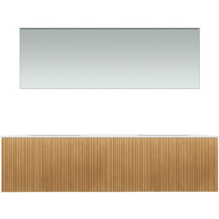 Meuble forest duo chêne nature 180cm solide molto miroir