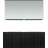 Meuble forest duo chêne noir 120cm marbre synthètique armoire toilette