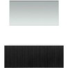 Meuble forest duo chêne noir 120cm solide à poser miroir