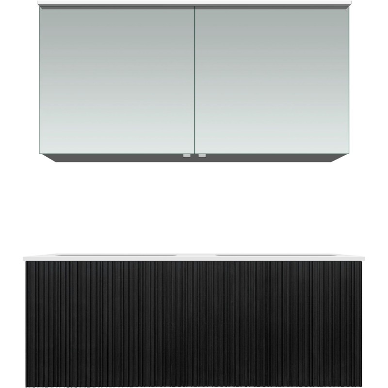 Meuble forest duo chêne noir 120cm solide molto armoire toilette