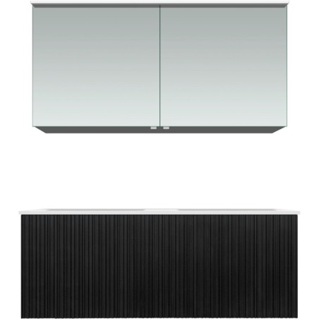 Meuble forest duo chêne noir 120cm solide molto armoire toilette
