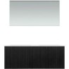 Meuble forest duo chêne noir 120cm solide molto miroir