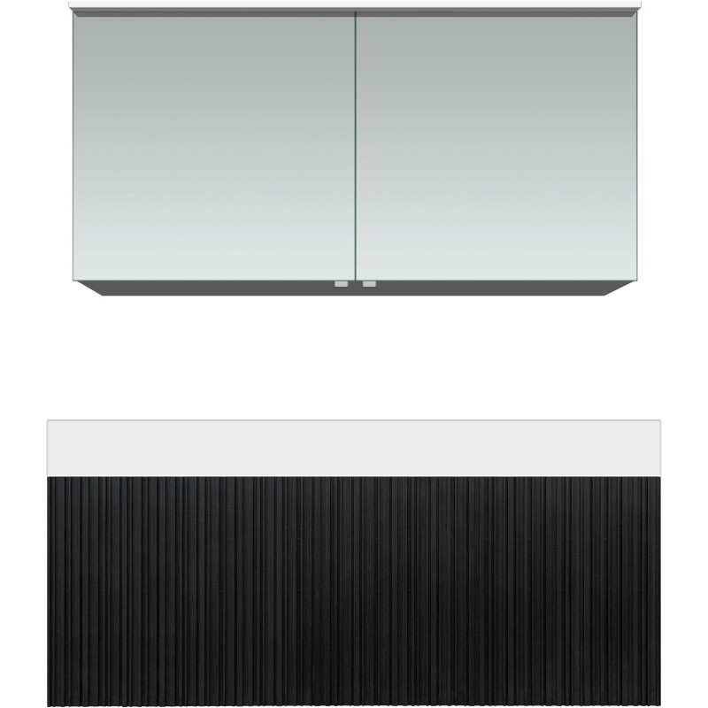 Meuble forest duo chêne noir 120cm solide puro armoire toilette