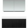 Meuble forest duo chêne noir 120cm solide puro armoire toilette