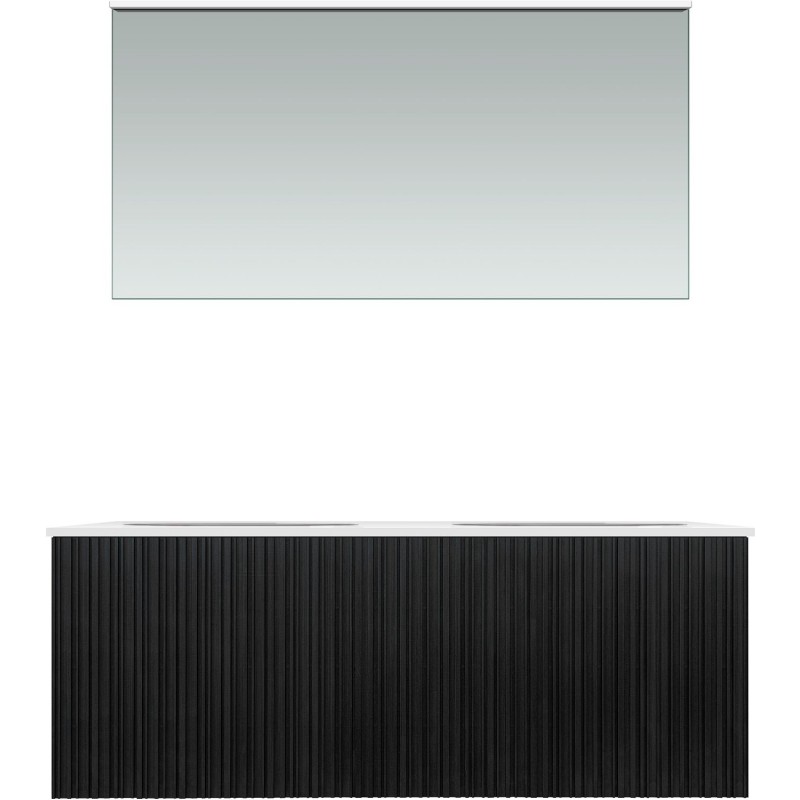 Meuble forest duo chêne noir 120cm xonyx miroir