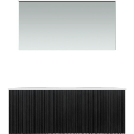 Meuble forest duo chêne noir 120cm xonyx miroir