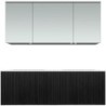 Meuble forest duo chêne noir 140cm marbre synthètique armoire toilette