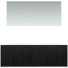 Meuble forest duo chêne noir 140cm marbre synthètique miroir