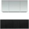 Meuble forest duo chêne noir 140cm solide à poser armoire toilette