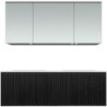 Meuble forest duo chêne noir 140cm solide molto armoire toilette