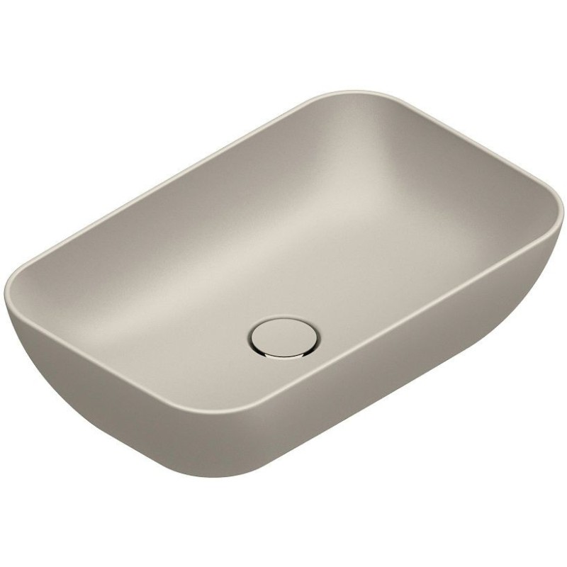 Catalano vasque à poser Green Cataglaze+ 60x38 H15 sans trop-plein sabbia satinato