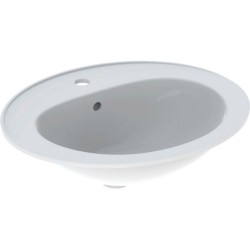 Geberit vasque à encastré bastia 56cm avec trou robinet/trop-plein blanc