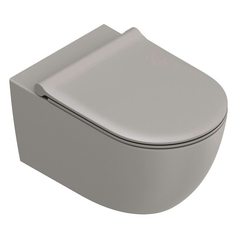 Catalano WC suspendu Sfera 55 Cataglaze+ fixation invisible silentech tortora satinato