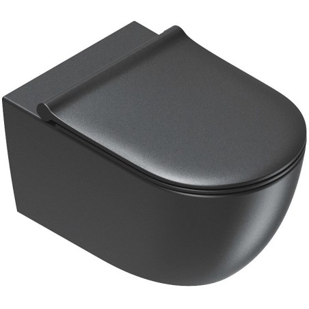 Catalano WC suspendu sfera 55 cataglaze+ fixation invisible silentech noir mat