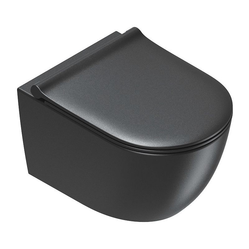 Catalano WC suspendu sfera 50 original cataglaze+ fixation invisible silentech noir mat
