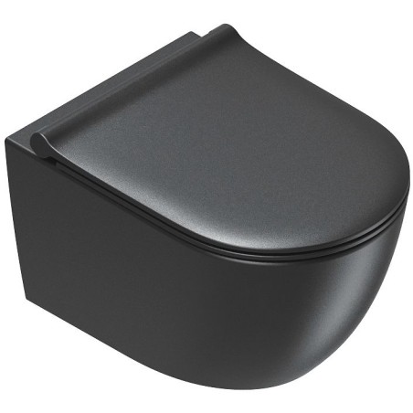Catalano WC suspendu sfera 50 original cataglaze+ fixation invisible silentech noir mat