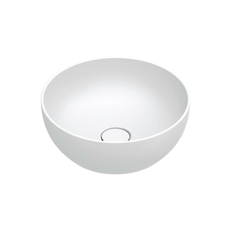 Catalano vasque à poser green cataglaze+ diamètre 40 h15 sans trop-plein blanc mat