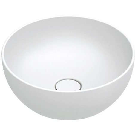 Catalano vasque à poser green cataglaze+ diamètre 40 h15 sans trop-plein blanc mat