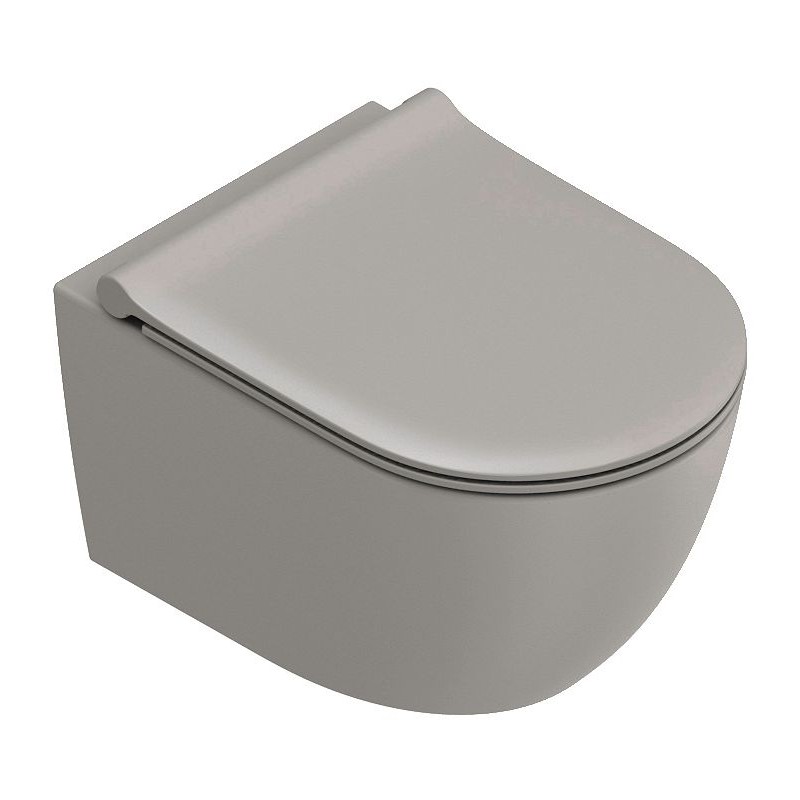 Catalano WC suspendu Sfera 50 original Cataglaze+ fixation invisible silentech tortora satinato