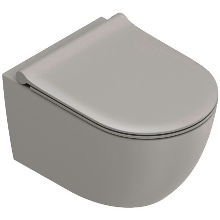 Catalano WC suspendu Sfera 50 original Cataglaze+ fixation invisible silentech tortora satinato