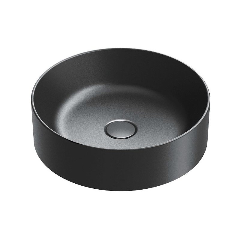Catalano vasque à poser Zero Cataglaze+ diamètre 45 H13 sans trop-plein noir mat