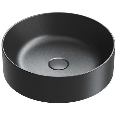 Catalano vasque à poser Zero Cataglaze+ diamètre 45 H13 sans trop-plein noir mat