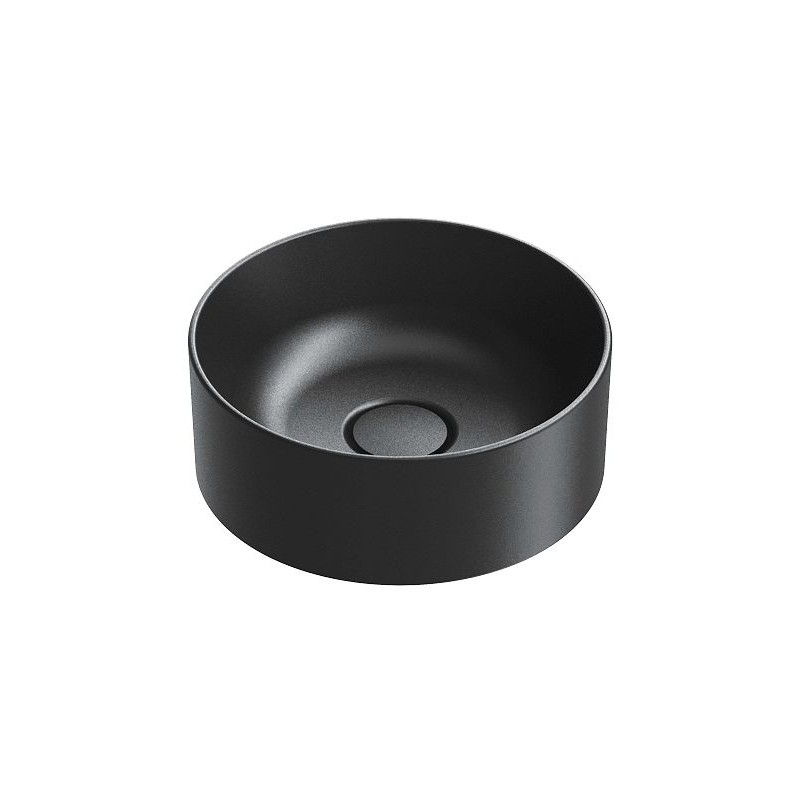 Catalano vasque à poser Zero Cataglaze+ diamètre 32 H12 sans trop-plein noir mat