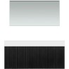 Meuble forest duo chêne noir 120cm solide puro miroir