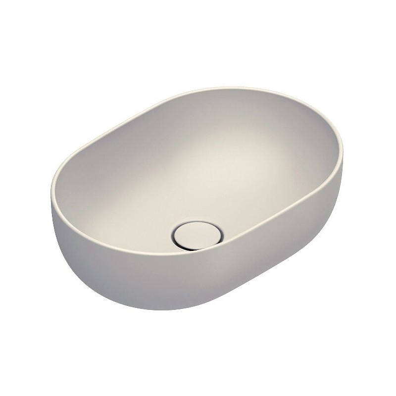 Catalano vasque à poser Sfera Cataglaze+ 50x35 H16 sans trop-plein lino satinato