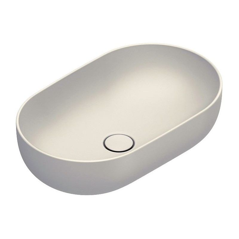 Catalano vasque à poser Sfera Cataglaze+ 60x37 H16 sans trop-plein lino satinato
