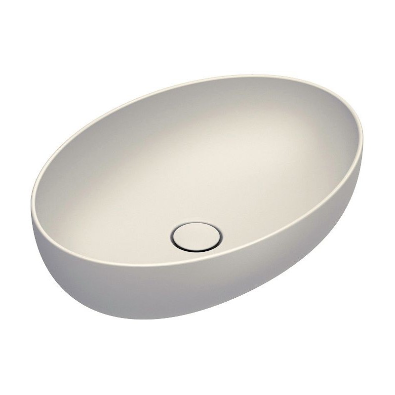 Catalano vasque à poser Sfera Cataglaze+ 60x42 H16 sans trop-plein lino satinato