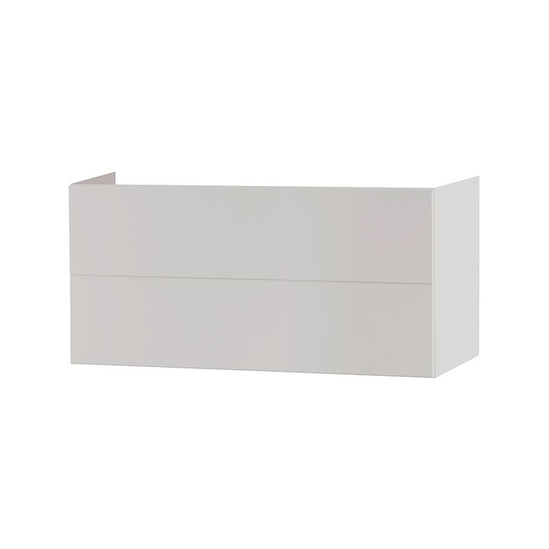 Sous meuble 2 tiroirs 120cm push-open beige satin