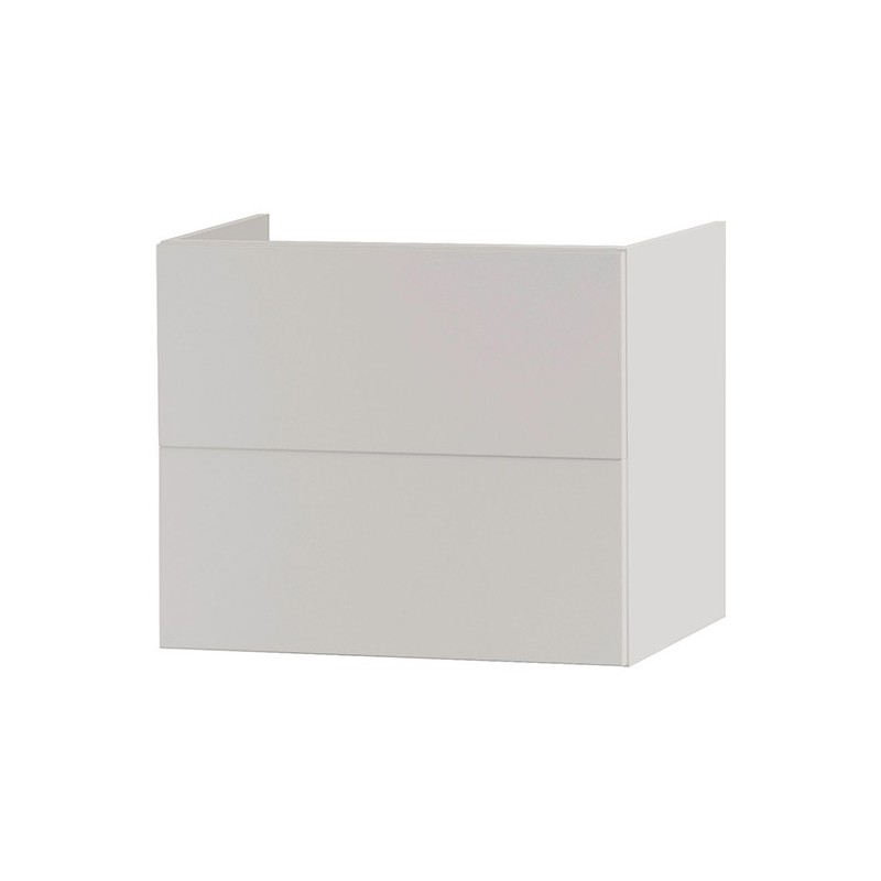 Sous meuble 2 tiroirs 70cm push-open beige satin