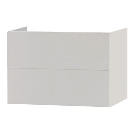 Sous meuble 2 tiroirs 90cm push-open beige satin
